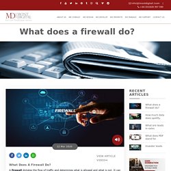 What does a firewall do?