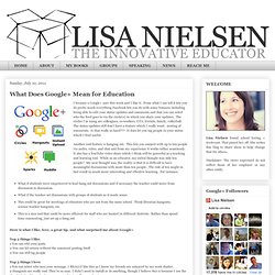 What Does Google+ Mean for Education