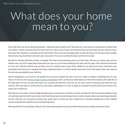 What does your home mean to you?