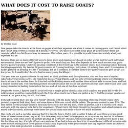 WHAT DOES IT COST TO RAISE GOATS?