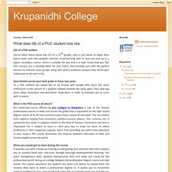 Krupanidhi College: What does life of a PUC student look like