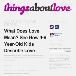 What Does Love Mean?