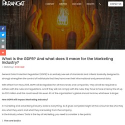 What does GDPR mean for the Marketing Industry?
