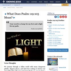 What Does Psalm 119:105 Mean?