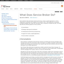 What Does Service Broker Do?