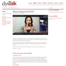 What Is Dyspraxia Dcd - Talks - dysTalk