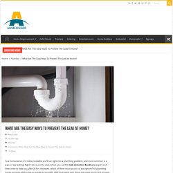 What Are The Easy Ways To Prevent The Leak At Home? - Aus Blogger