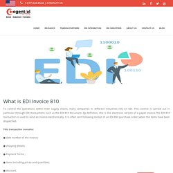 What is EDI Invoice 810 - Cogentialit
