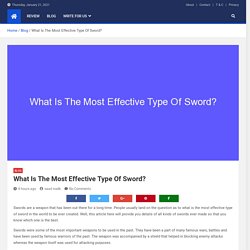 What Is The Most Effective Type Of Sword? - Target