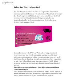 What Do Electricians Do?