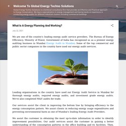 What Is A Energy Planning And Working?