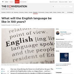 What will the English language be like in 100 years?