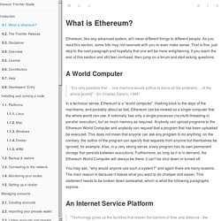 Ethereum Frontier Guide