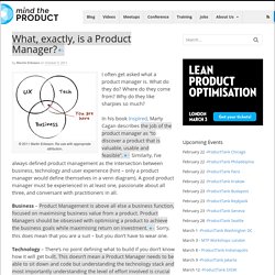 What, exactly, is a Product Manager?