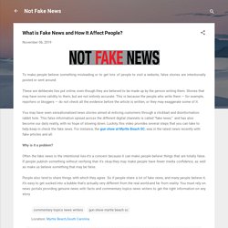 What is Fake News and How It Affect People