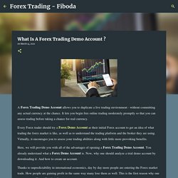 What Is A Forex Trading Demo Account ?