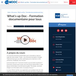 What's up Doc - Formation documentaire pour tous