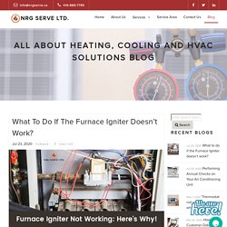 What to do if the Furnace Igniter doesn’t work?