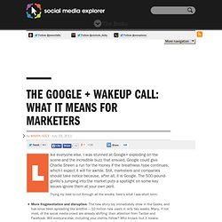 The Google + Wakeup Call: What it Means for Marketers