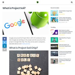What is Google's Project Soli Chip