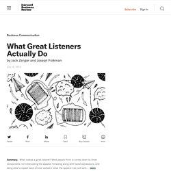What Great Listeners Actually Do