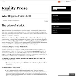 What Happened with LEGO