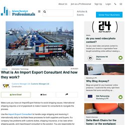 What is An Import Export Consultant And how they work?