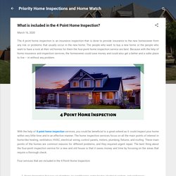 What is included in the 4 Point Home Inspection?
