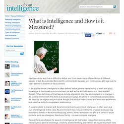 What is Intelligence and How is it Measured?
