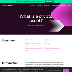 What is a crypto asset?