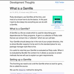 What is a Gemfile