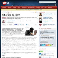 What is a hacker?