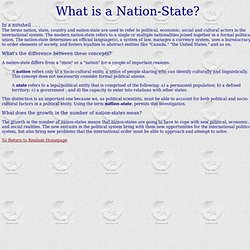 What is a Nation-State?