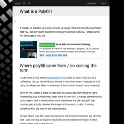 What is a Polyfill?