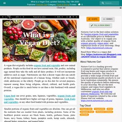 What is a Vegan Diet