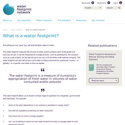 What is a water footprint?
