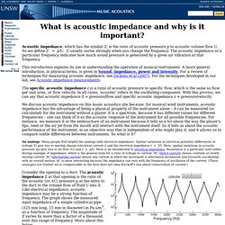 What is acoustic impedance?