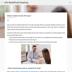 What Is Amino Acids Therapy?