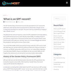 What is an SPF record? bodHOST