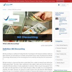 What is Bill Discounting?