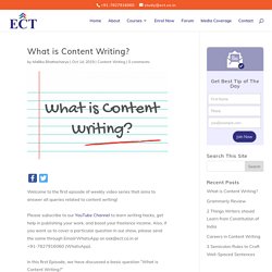 What is Content Writing? - ECT