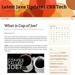What is Cup of Joe?