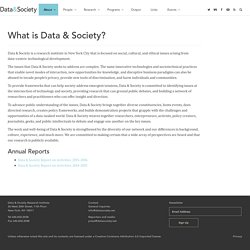 What is Data & Society?