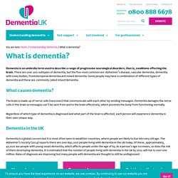 What is dementia? - Dementia UK