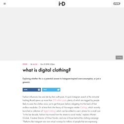 What is digital clothing?