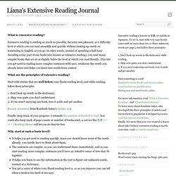 What Is Extensive Reading?