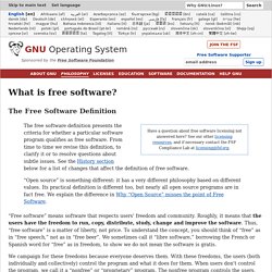 Qu'est-ce que le logiciel libre ?