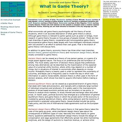 What is Game Theory?