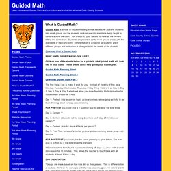 What is Guided Math? - Guided Math