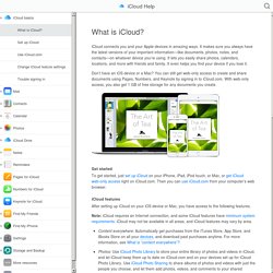 What is iCloud? - iCloud Help